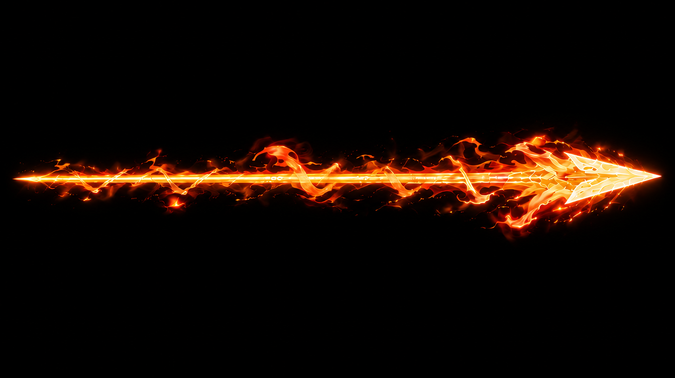 A spear made entirely of flame